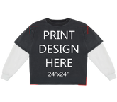 Cotton Collective Double Layer Long Sleeve Vintage Black Print