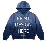 Sunfade Zip Up Hoodie Navy Print