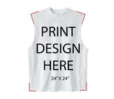 LA Apparel Sleeveless Tee White Print