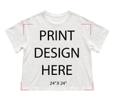 Slub Cotton White Tee Print