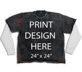 Thermal Double Layer Stone Wash Black Print