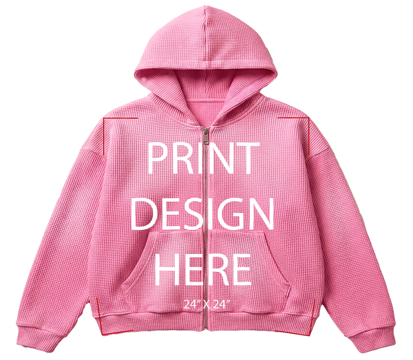 Cloud Pink Thermal Hoodie Print – Nycfactoryinc