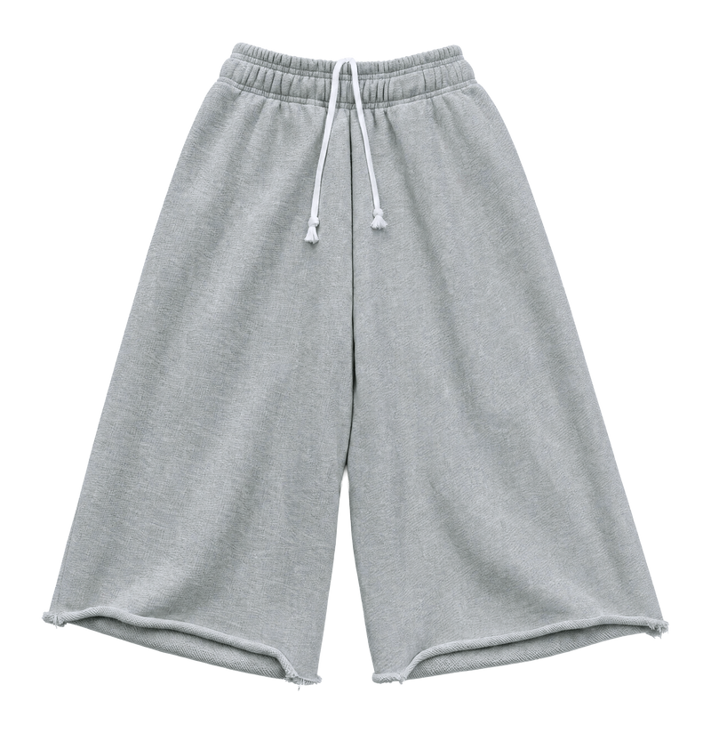 Heather Gray French Terry 3/4 Shorts