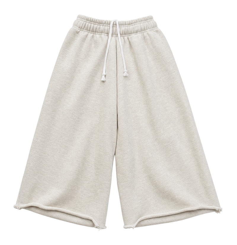 Oatmeal French Terry 3/4 Shorts