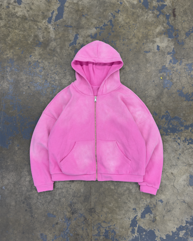 Cloud Pink Thermal Hoodie Print