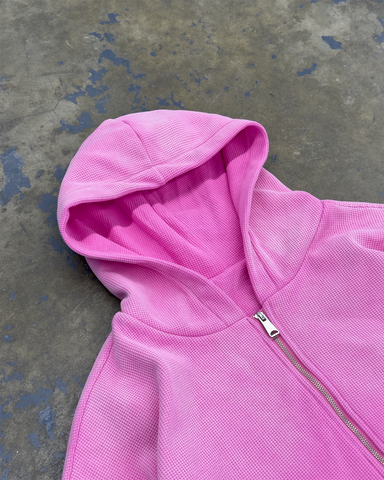Cloud Pink Thermal Hoodie Print