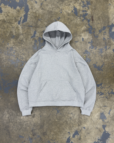 Heather Grey French Terry Hoodie Print