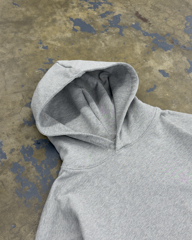 Heather Grey French Terry Hoodie Print