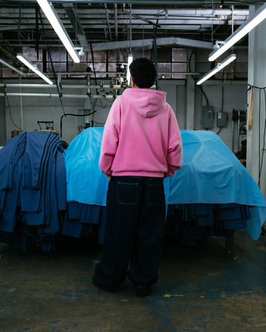 Cloud Pink Thermal Hoodie Print