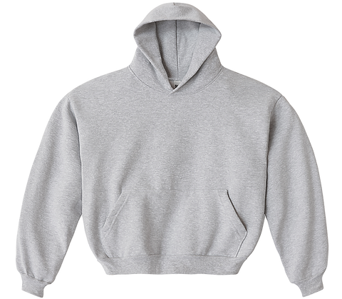 LA Apparel Heavy Fleece Hoodie Ash Print