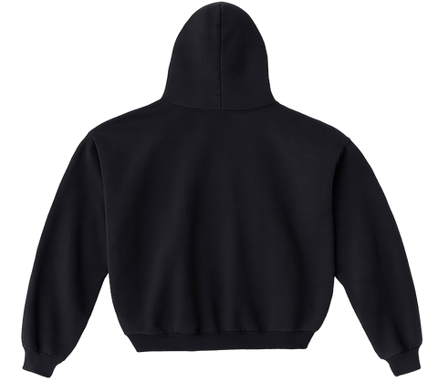 LA Apparel Heavy Fleece Hoodie Black Print