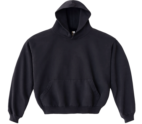 LA Apparel Heavy Fleece Hoodie Black Print