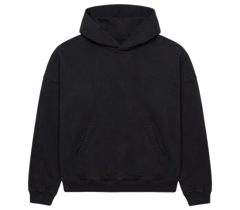 Heavy Terry Black Hoodie Print