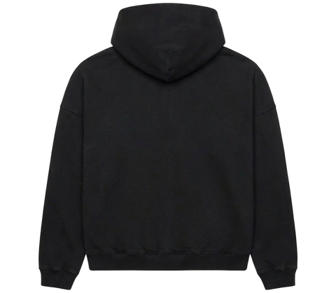 Heavy Terry Black Hoodie Print