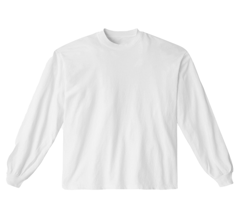 Shakawear Heavyweight Oversized Long Sleeve White Print