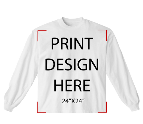 Shakawear Heavyweight Oversized Long Sleeve White Print