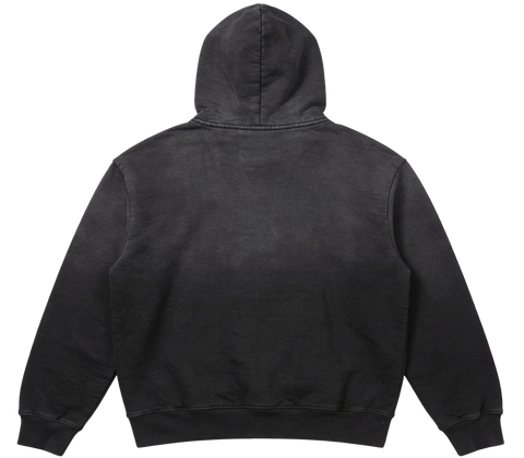 Sunfade Zip Up Hoodie Black Print