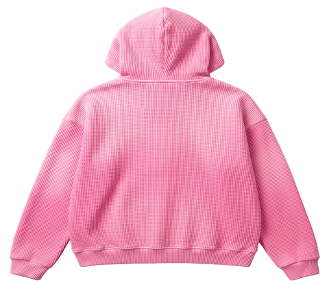 Cloud Pink Thermal Hoodie Print
