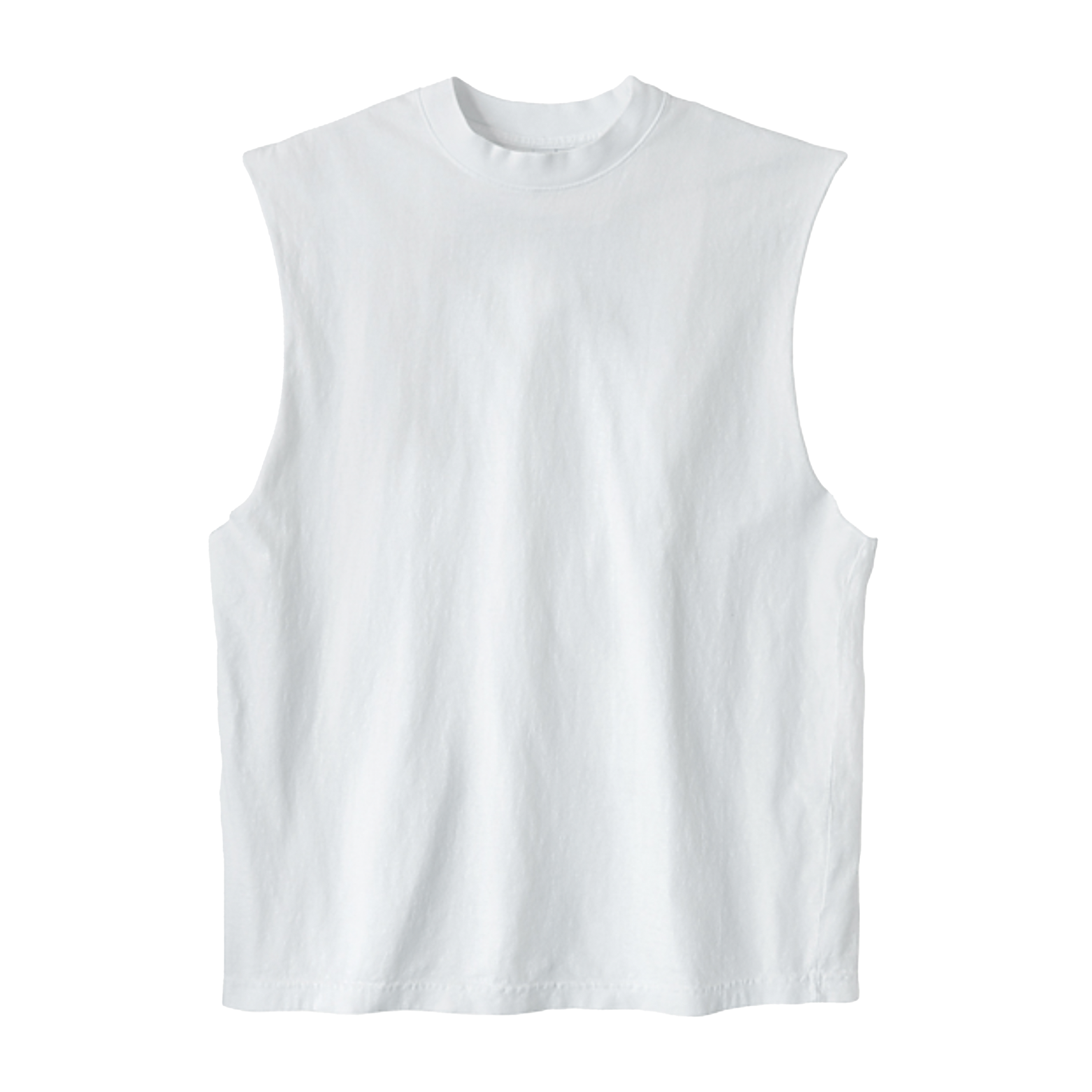 LA Apparel Sleeveless Tee White Print – Nycfactoryinc