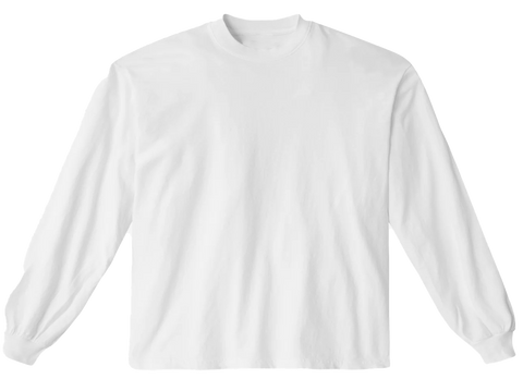 Shakawear Heavyweight Oversized Long Sleeve White Print
