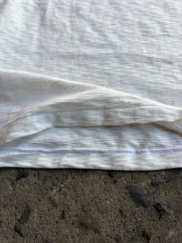 Slub Cotton White Tee Print
